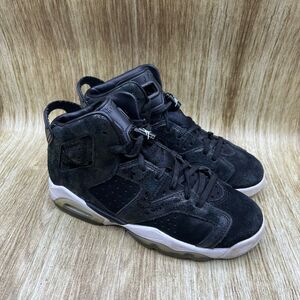 Youth Size 4.5Y Women's 6 - Nike Air Jordan 6 Retro Heiress Shoes Black Sneakers